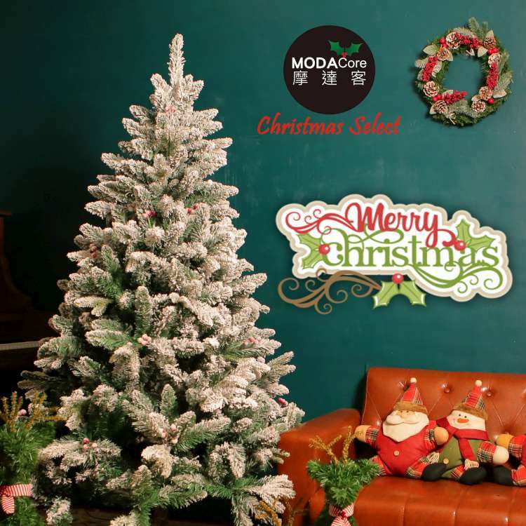 MODACore 摩達客 - 耶誕-4尺/4呎(120cm)頂級植雪擬真混合葉聖誕樹-裸樹(不含飾品不含燈)本島免運費