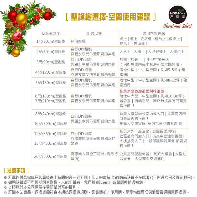 MODACore 摩達客 - 摩達客耶誕_台製迷你1尺(30cm)裝飾聖誕樹(糖果球金雪花系)+LED20燈銅線燈(暖白光/USB電池兩用充電)(本島免運費)