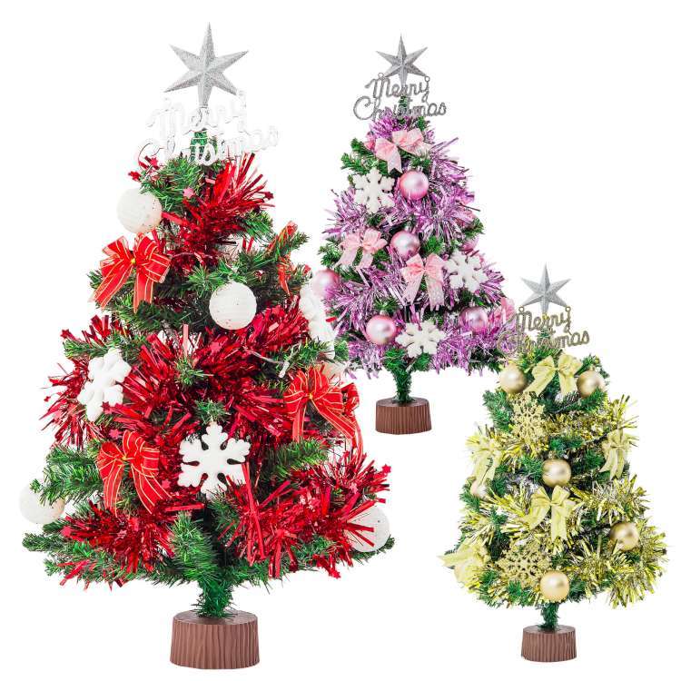 MODACore 摩達客 - 耶誕-2尺/2呎(60cm)特仕幸福型裝飾綠色聖誕樹-含全套飾品(奢華金系)+20燈LED燈插電式超值組(附控制器)本島免運費