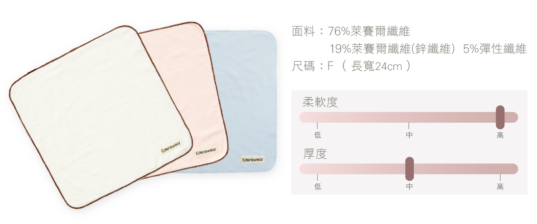 Edenswear 伊登詩 - 鋅健康抗敏系列-嬰兒口水巾-灰 (FREE)