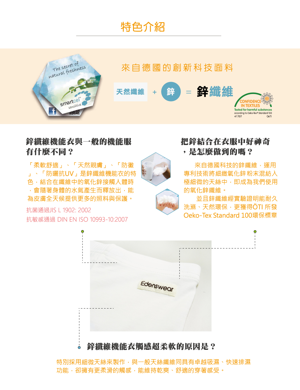 Edenswear 伊登詩 - 鋅健康抗敏系列-孕媽咪抗菌除臭內褲-淺粉