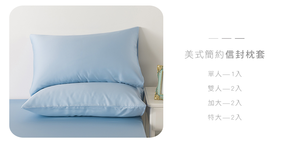 MIGRATORY 媚格德莉 - 60支三件式天絲床包枕套組-淺藍色 (加大(180x186cm))