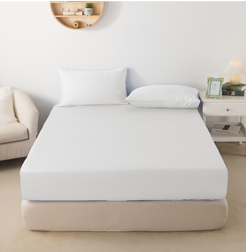 MIGRATORY 媚格德莉 - 60支三件式天絲床包枕套組-白色 (加大(180x186cm))