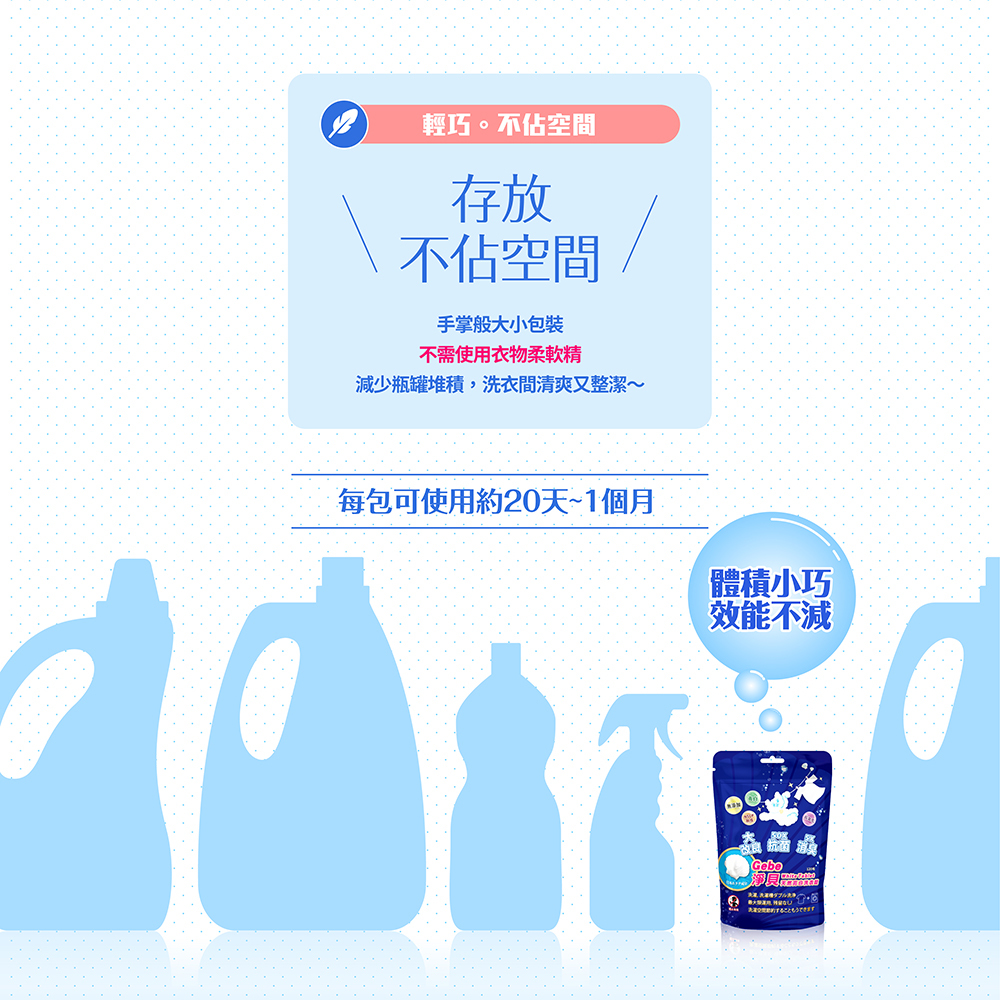 Careshe 可而喜 - 淨貝天然亮白洗衣錠-120錠/90g/盒