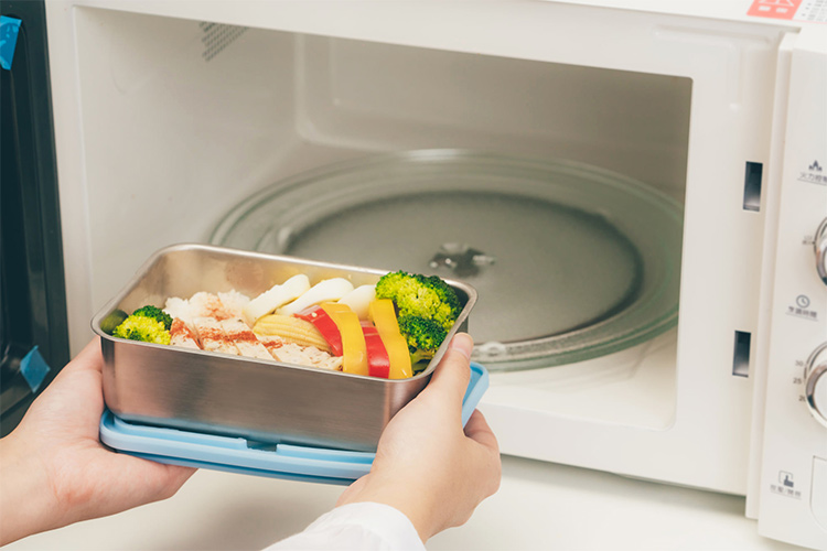 LiFE RiCH - Double Box 可微波304不鏽鋼便當盒/分隔盤/100%白金矽膠專利伸縮上蓋-奶茶裸-801-1000ml