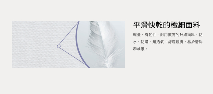 美國寢之堡 - 極細纖維全密封床墊套/全包式保潔墊-加大/ 25床高 (全密封拉鍊式床墊套6x6.2尺 (床墊厚度21-30cm以內適用))-182x190x25cm