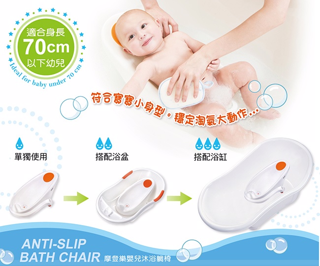 Simba 小獅王辛巴 - 摩登樂沐浴躺椅-溫暖橘