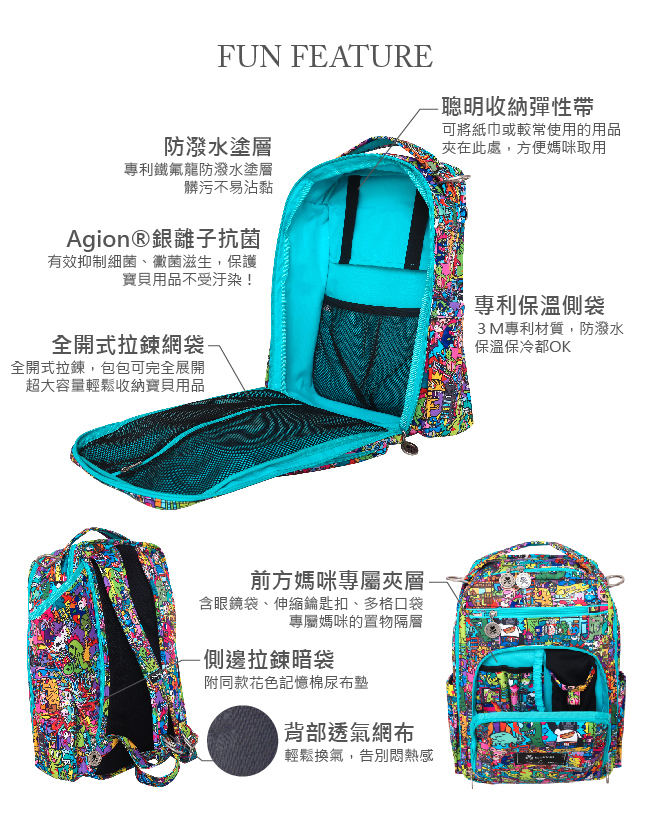 美國 Ju-Ju-Be - Be Right Back 大容量輕巧後背包-Hello Kitty 可愛限量聯名系列-Hello Sanrio 三麗鷗，全員集合！