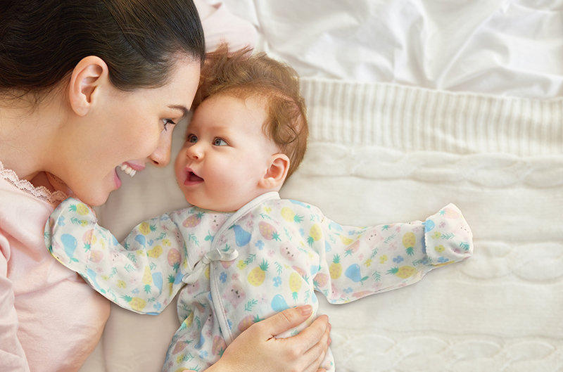 BABY TALK - 100%台灣精梳棉製成新生兒反折護手紗布肚衣-繽紛水果貓 (60cm)