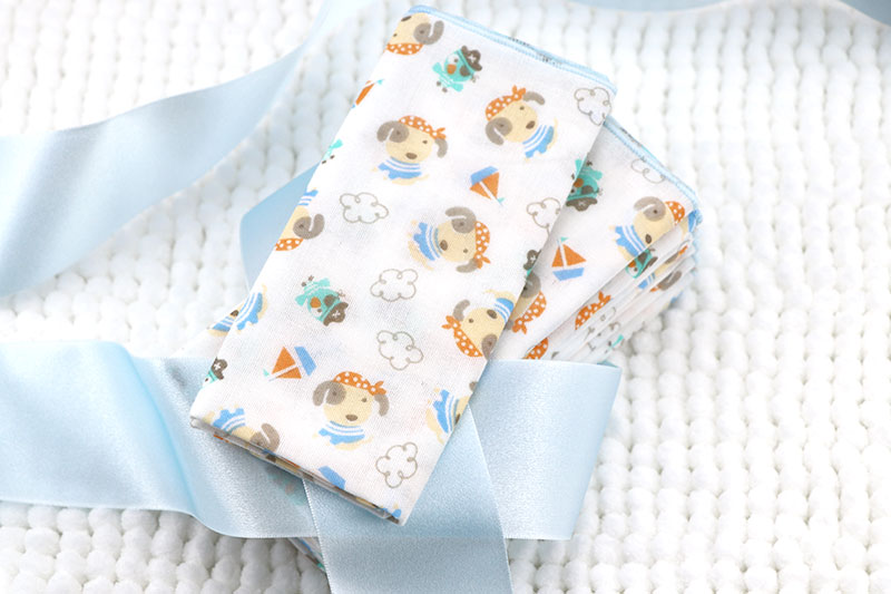 BABY TALK - 100%台灣精梳棉製成新生兒紗布手帕3入-歡樂小海盜 (30cmx30cm)