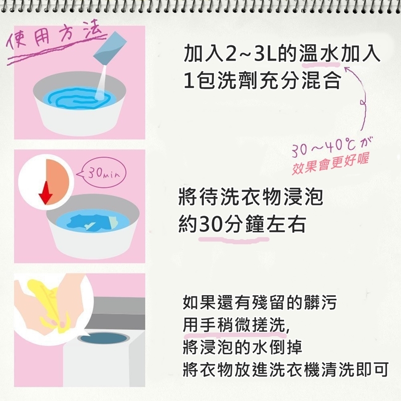 日本 LEC - 衣物去頑垢浸泡用洗劑-10gX6包