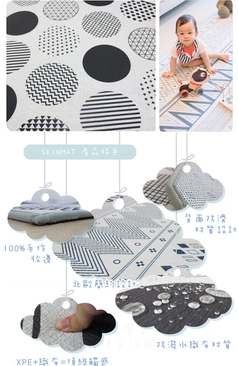 韓國 Foldaway - SKIN爬行墊-大-Big Dot 活潑圓點 (230x140cm)