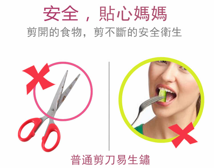 英國 BERZ - 兒童食物剪刀組-藍色