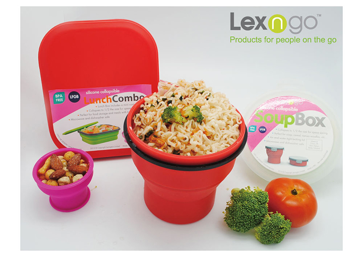 Lexngo - 可折疊湯杯-紅色-700ml