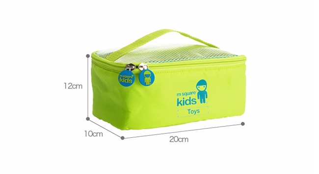 m square - kids 多功能手提包-螢光粉