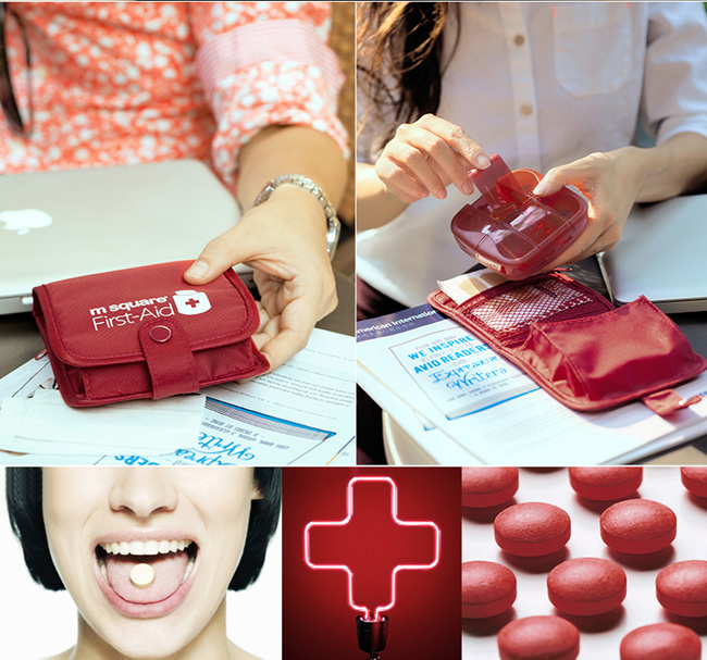 M Square - 旅行隨身藥盒急救包-十字紅