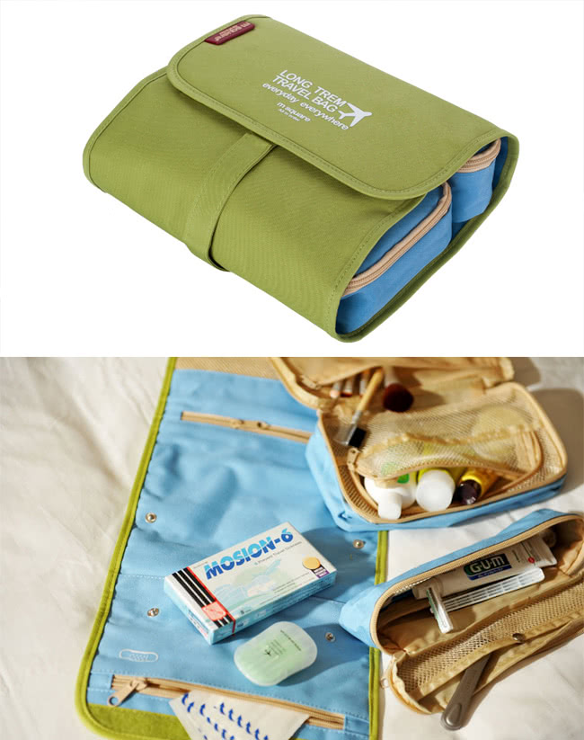 M Square - 旅行收納化妝包 (大)-素色粉