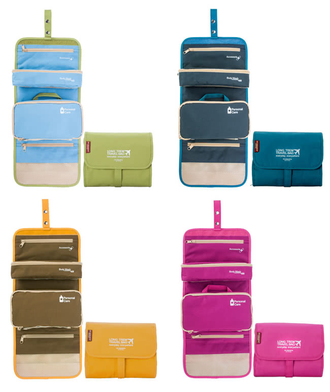 M Square - 旅行收納化妝包 (大)-素色粉