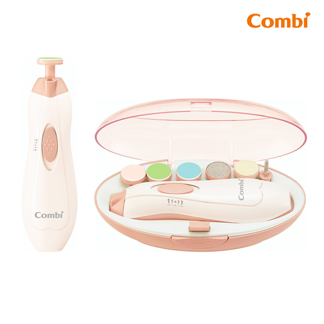 日本 Combi - join 減壓背巾新生兒專用超值組-芝麻黑-附專屬全包覆式內墊-鬆餅米+親子電動磨甲機-薄荷藍