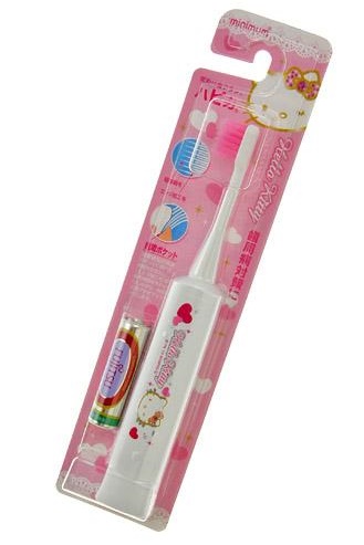 日本 HAPICA - MINIMUM 兒童電動牙刷-HELLO KITTY-白色 (3-6歲)