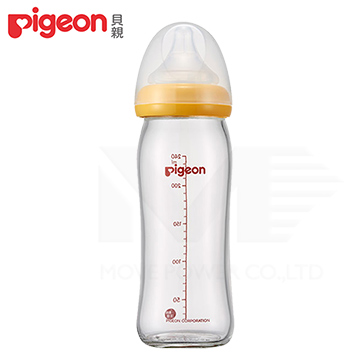 貝親 Pigeon - 母乳實感寬口 PPSU 奶瓶-附奶嘴-白色 (M [3個月起])-240mL
