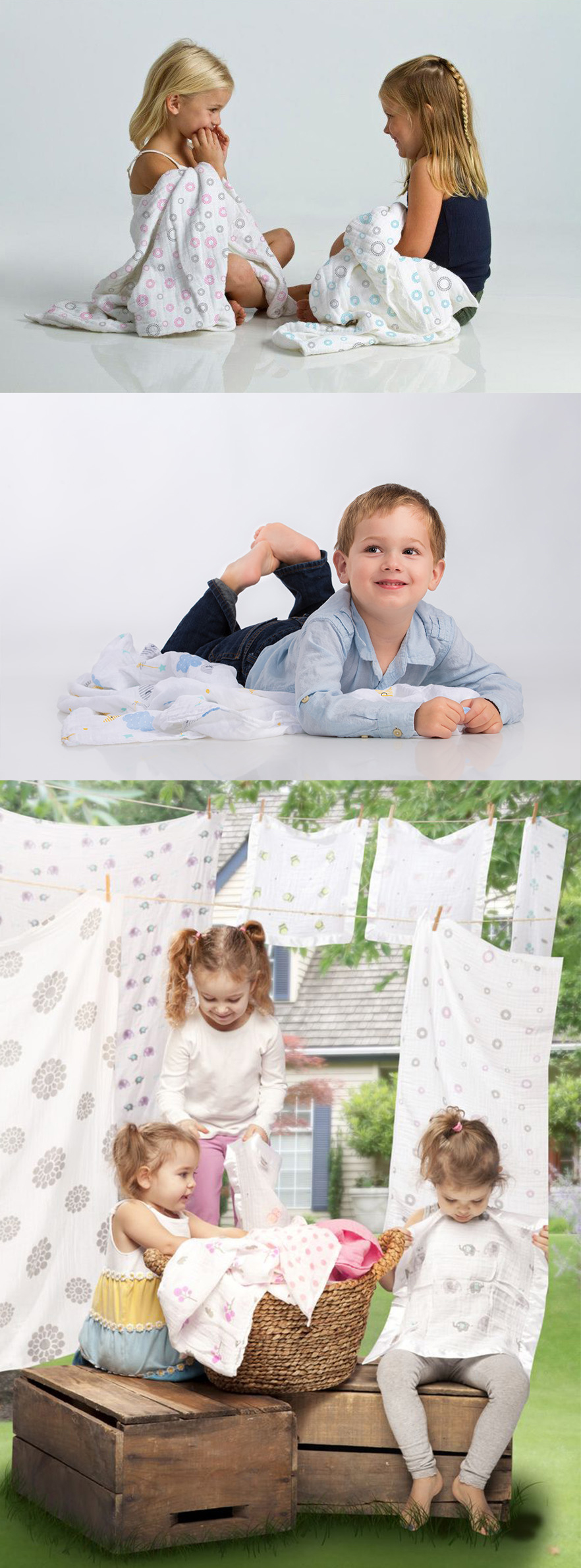 加拿大 lulujo - 嬰兒包巾禮盒組-愛心