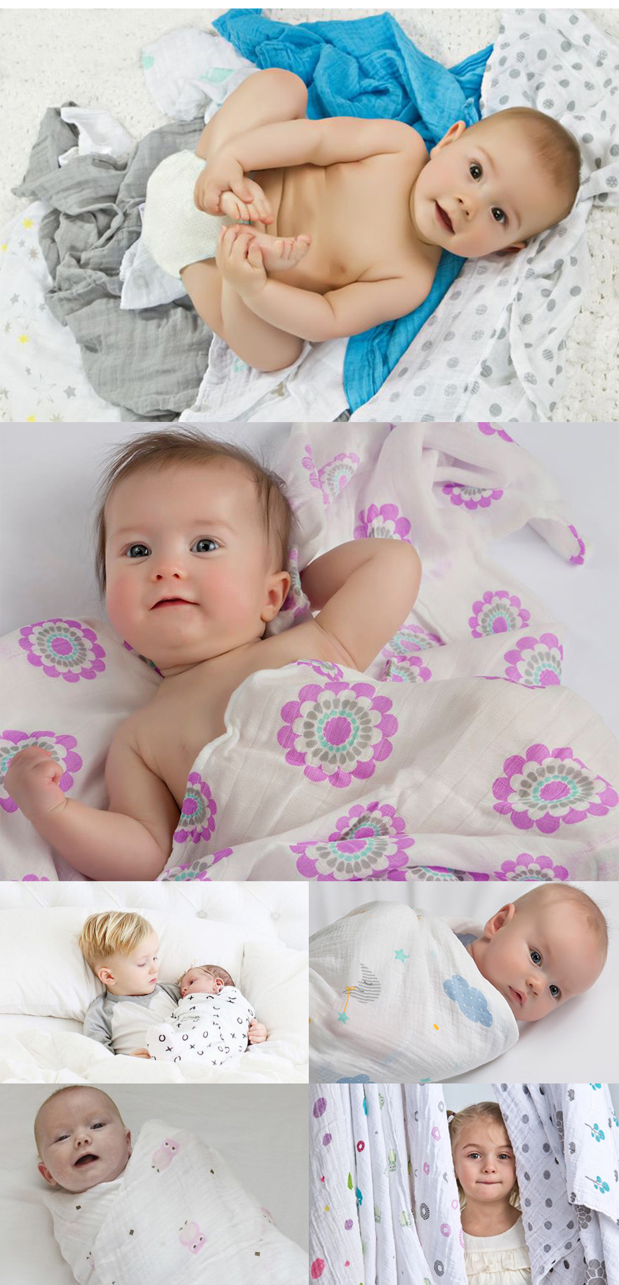 加拿大 lulujo - 嬰兒包巾-綠貓頭鷹