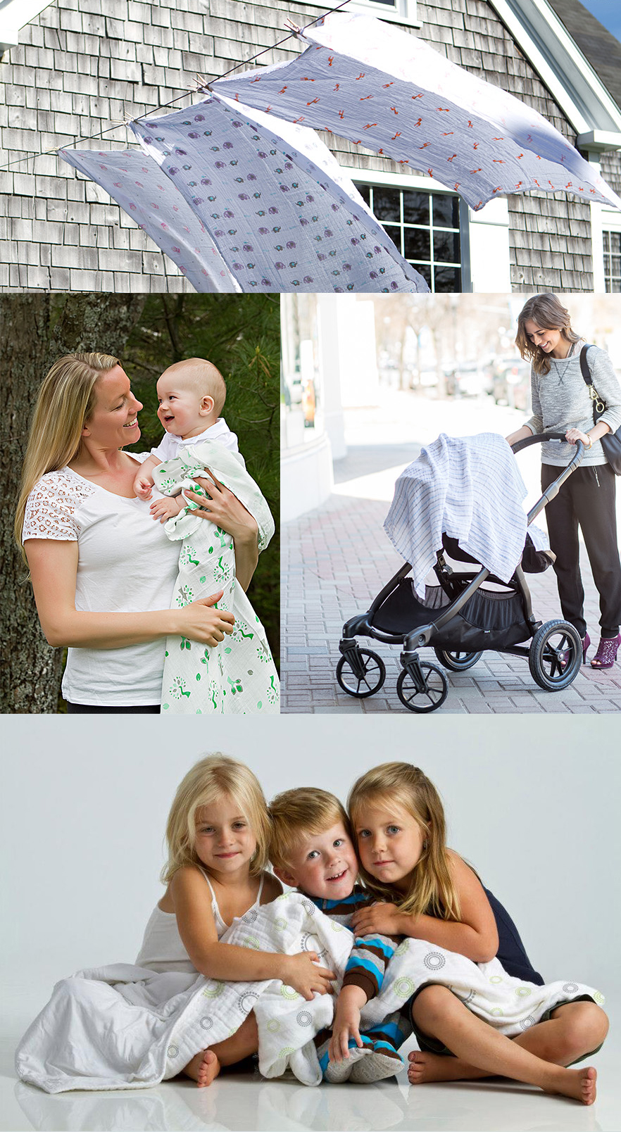 加拿大 lulujo - 嬰兒包巾-愛心