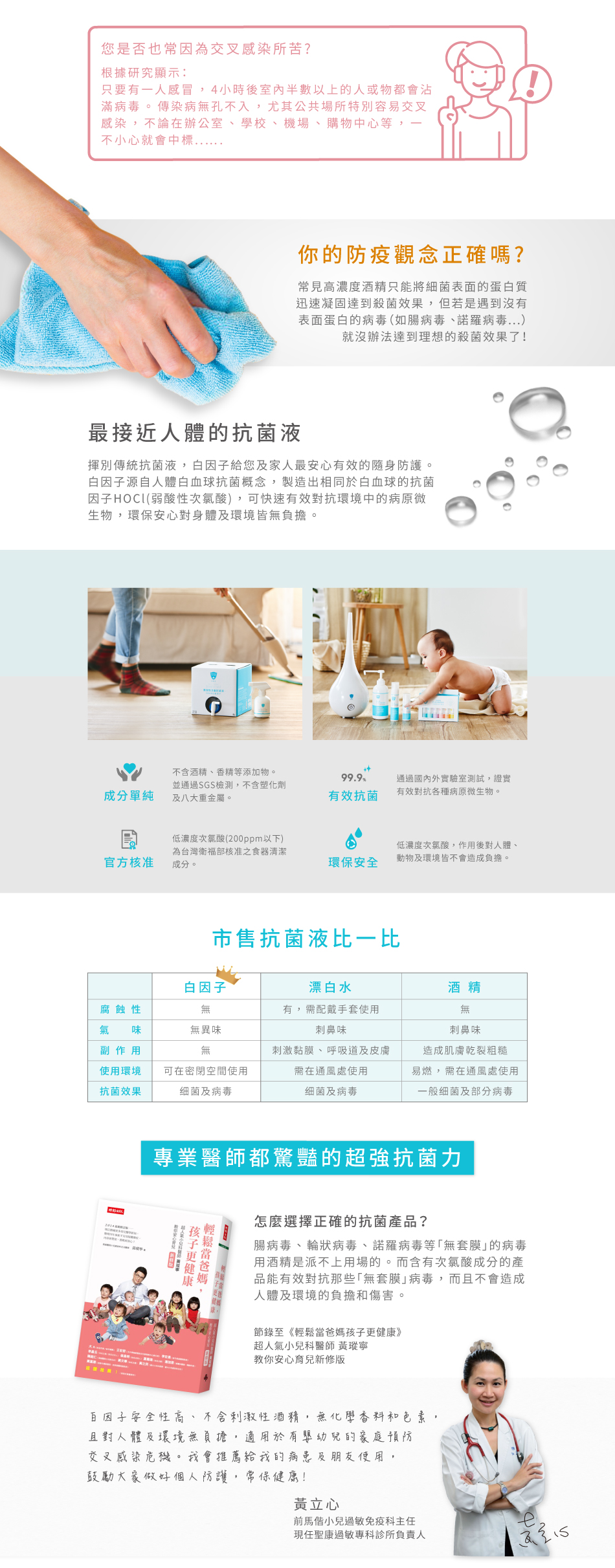 白因子 - 空間防疫經典補給組-WF003-水滴型霧化機+2L環境抗菌液