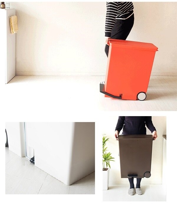 日本 like-it - 直立式分類垃圾桶-深棕色-33L