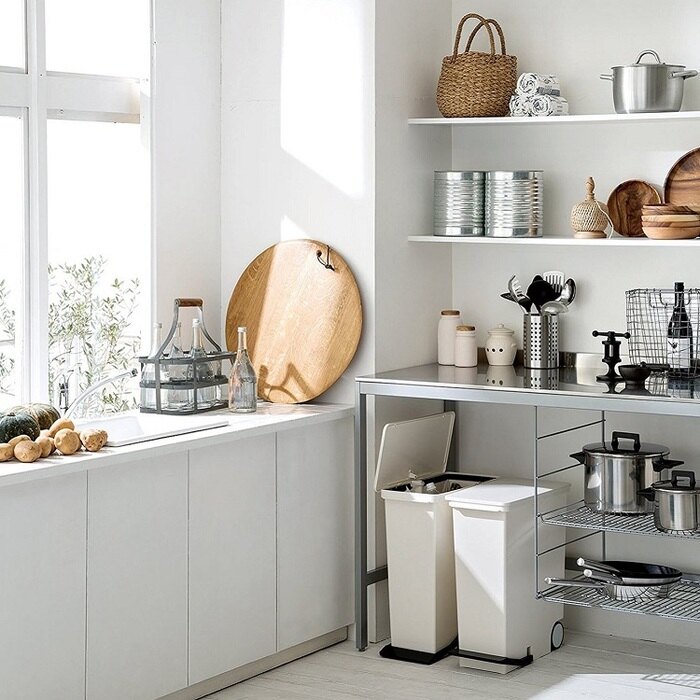 日本 like-it - 直立式分類垃圾桶-深棕色-33L