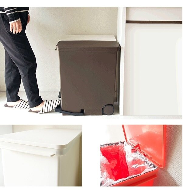 日本 like-it - 直立式分類垃圾桶-深棕色-33L