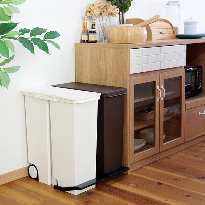 日本 like-it - 直立式分類垃圾桶-深棕色-33L