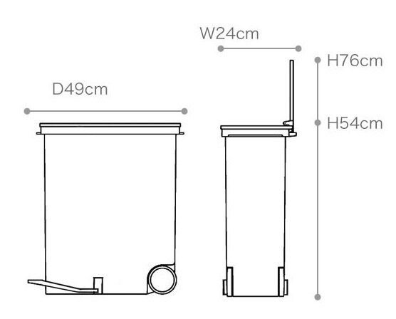 日本 like-it - 直立式分類垃圾桶-深棕色-33L