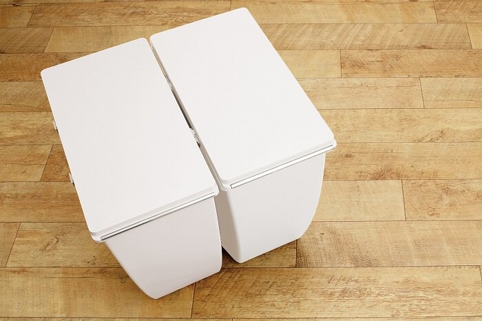 日本 eco container style - 簡約造型垃圾桶-黃色-21L