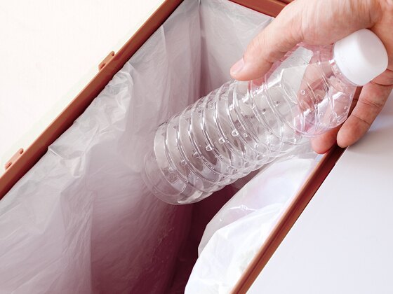 日本 eco container style - 簡約造型垃圾桶-黃色-21L