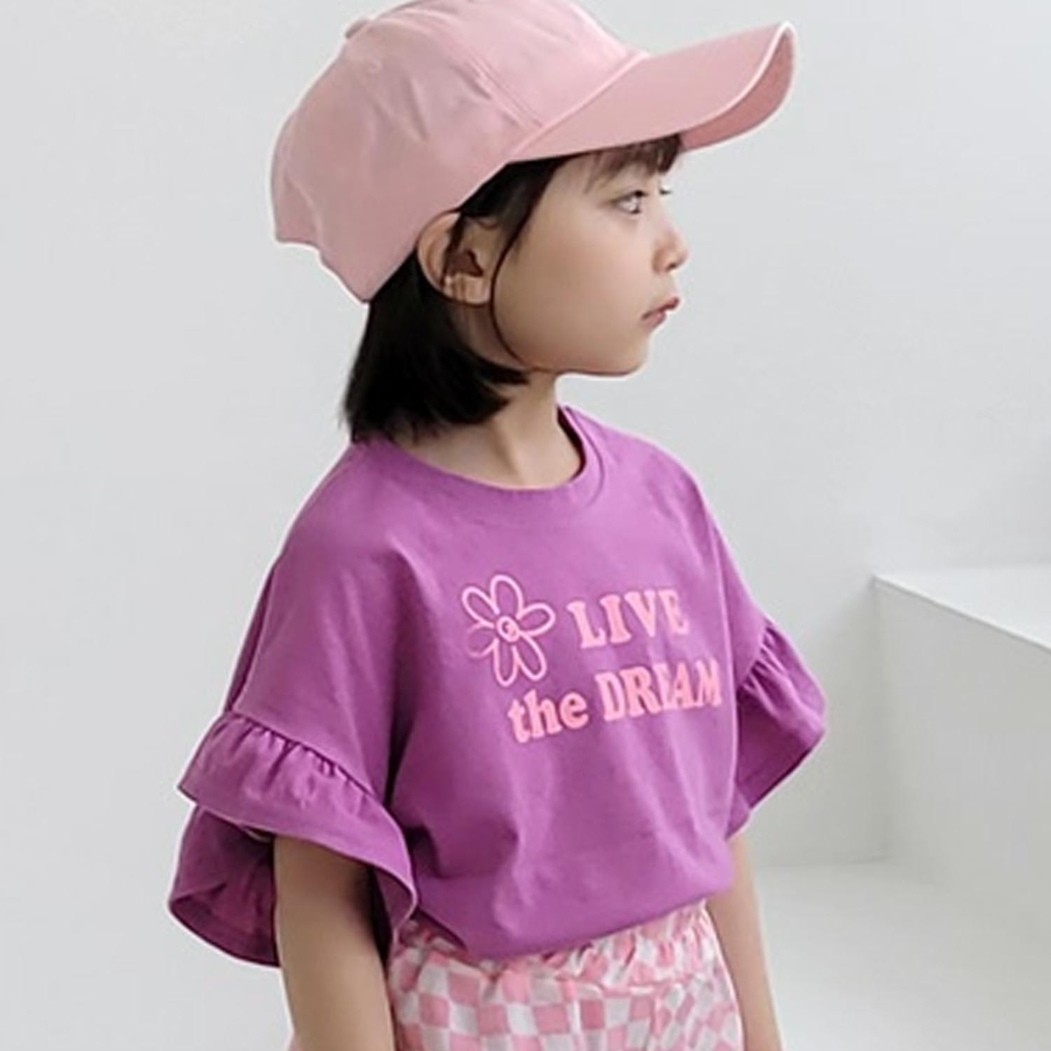 荷葉喇叭袖上衣-香檳紫 (5號[90-95cm])