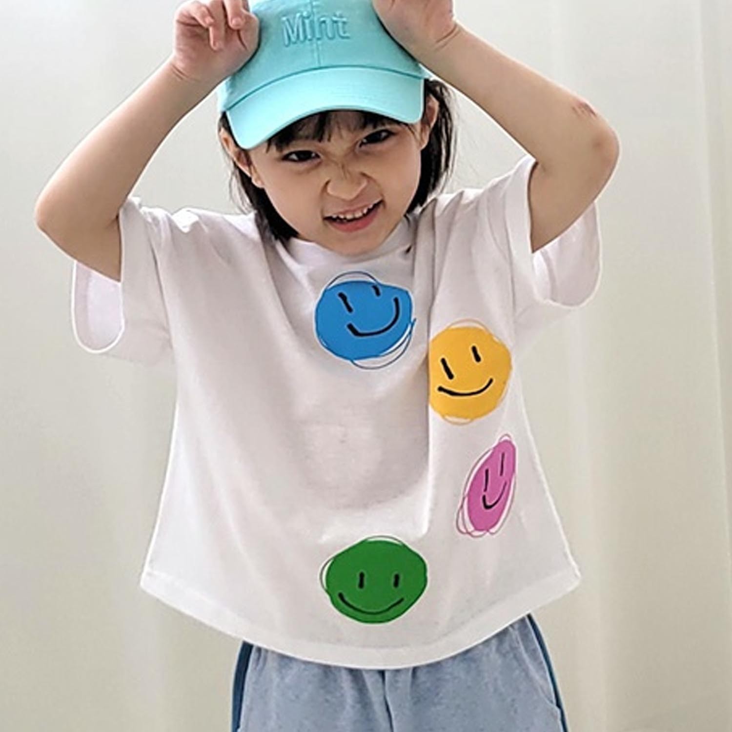 小小笑臉T-白 (5號[90-95cm])