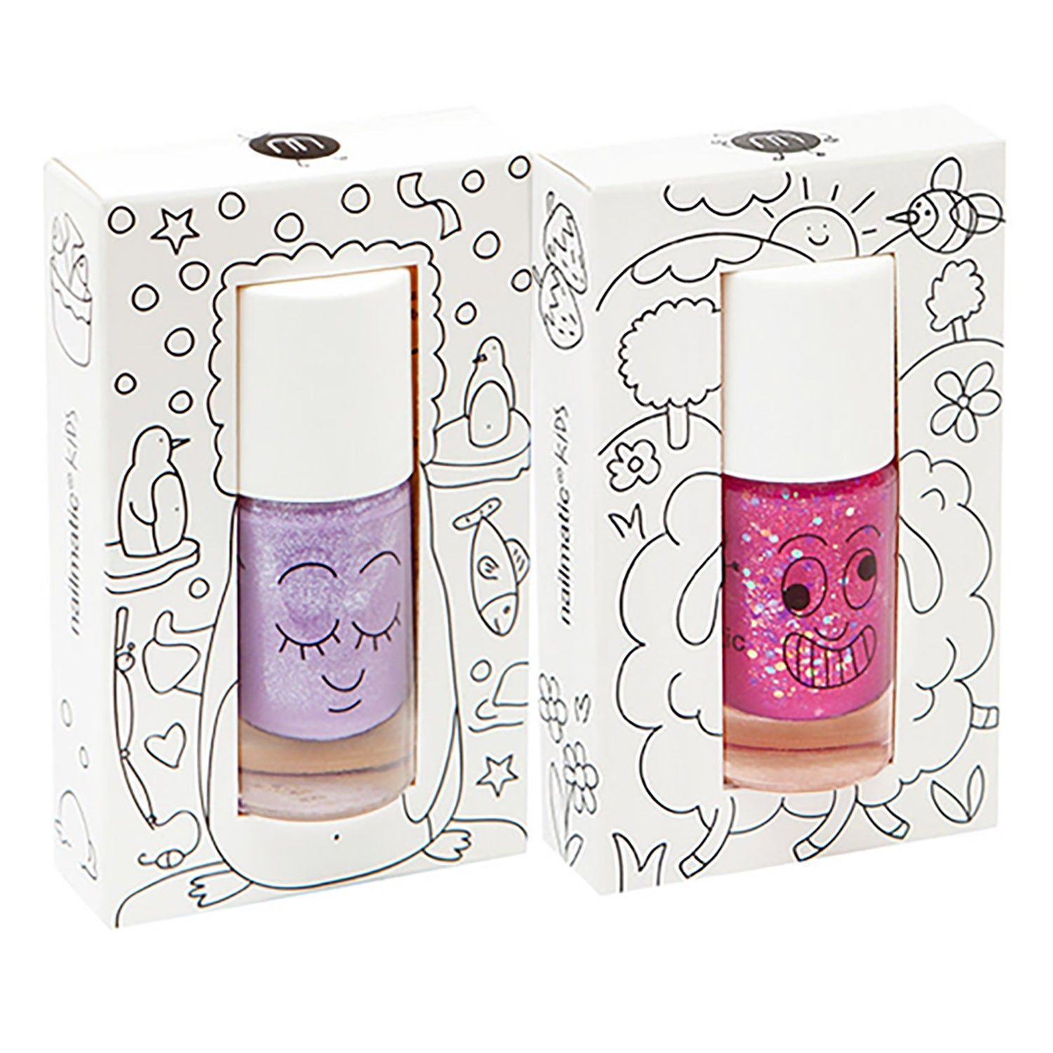 Nailmatic 雪碧&彼格洛水漾亮彩指甲油-晶亮紫+薰衣草亮粉紫-8mlx2