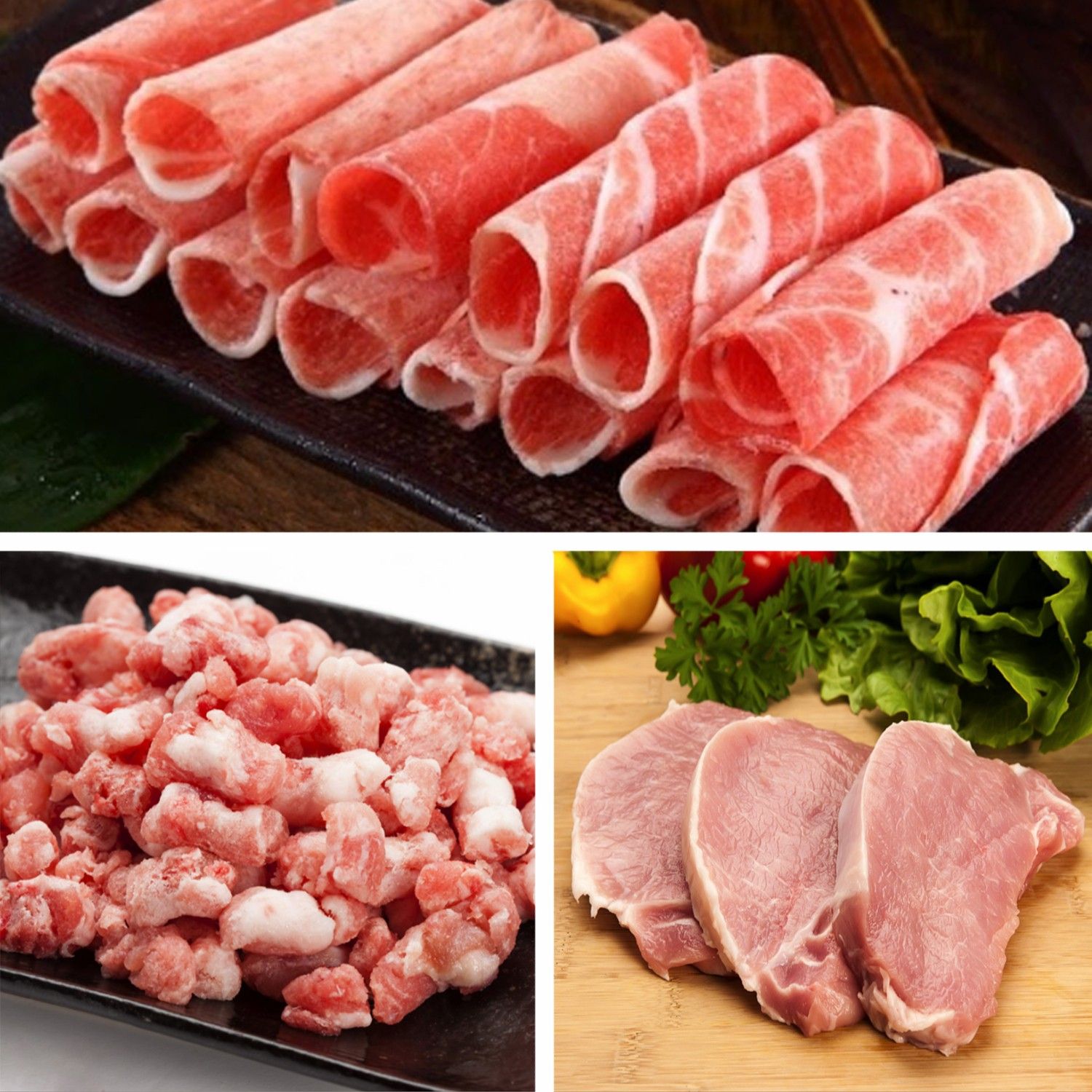 中秋烤肉-熱銷推薦組(低脂絞肉300g/包+梅花肉片300g/包+里肌厚片450g/包)