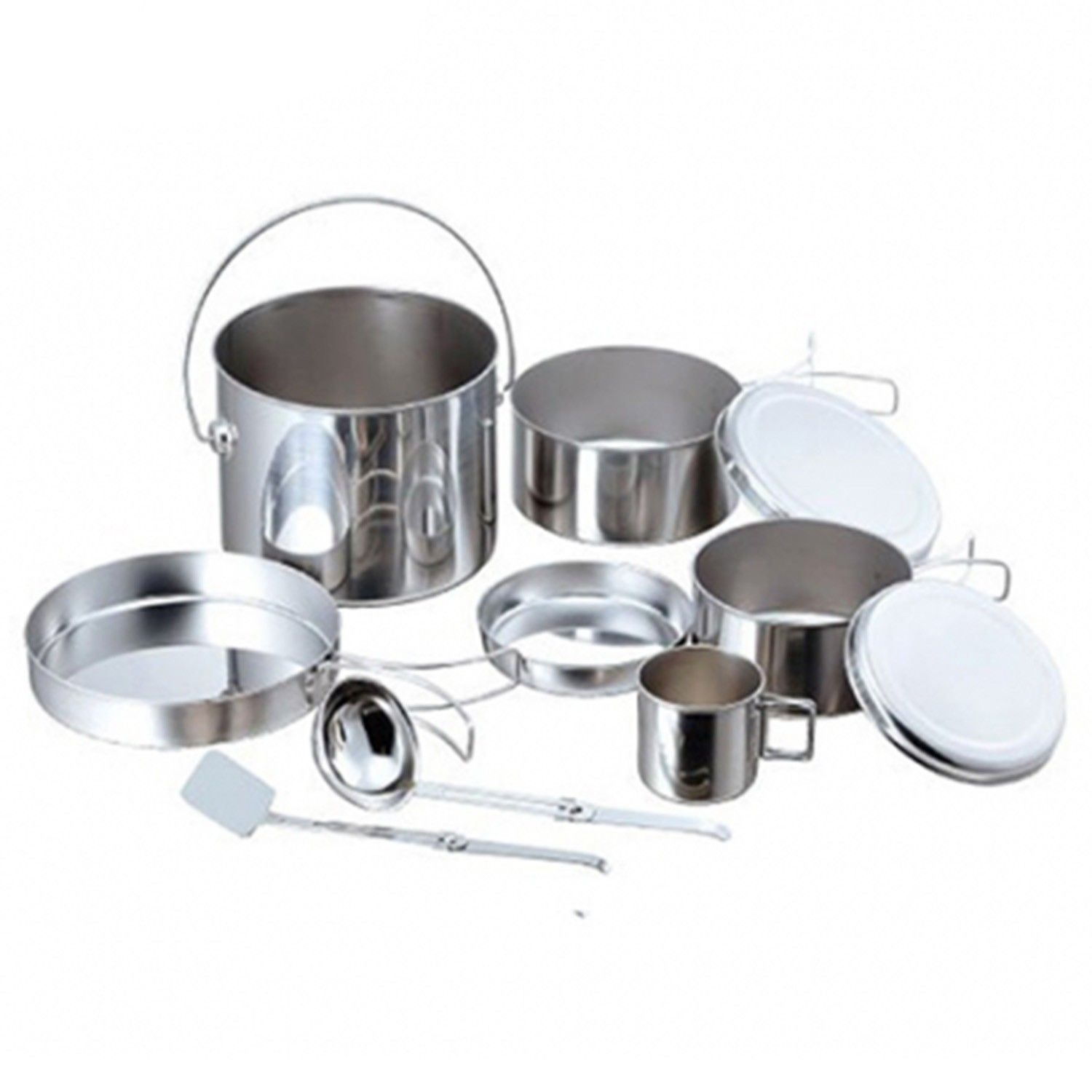 不鏽鋼碗碟盤豪華8件組-銀色 ((約)Ø17.5 x 13.5 cm)