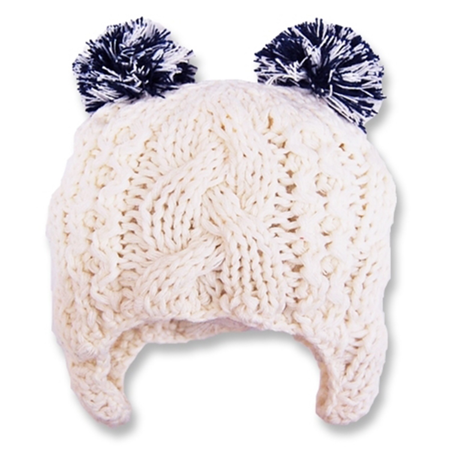 可愛造型冬帽-小童款-白底藍耳 (Free size(48~52cm))