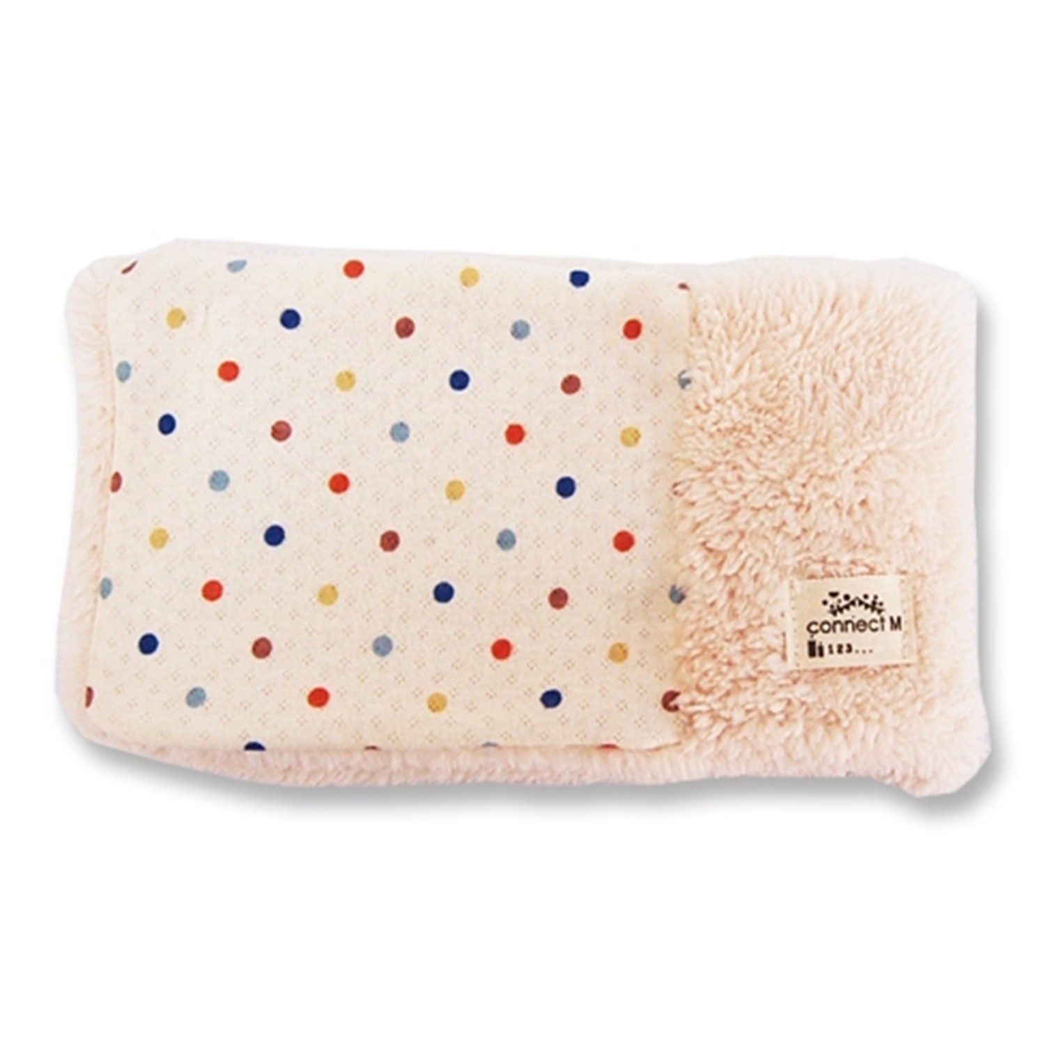 日本製刷毛脖圍-白底彩點 (L)