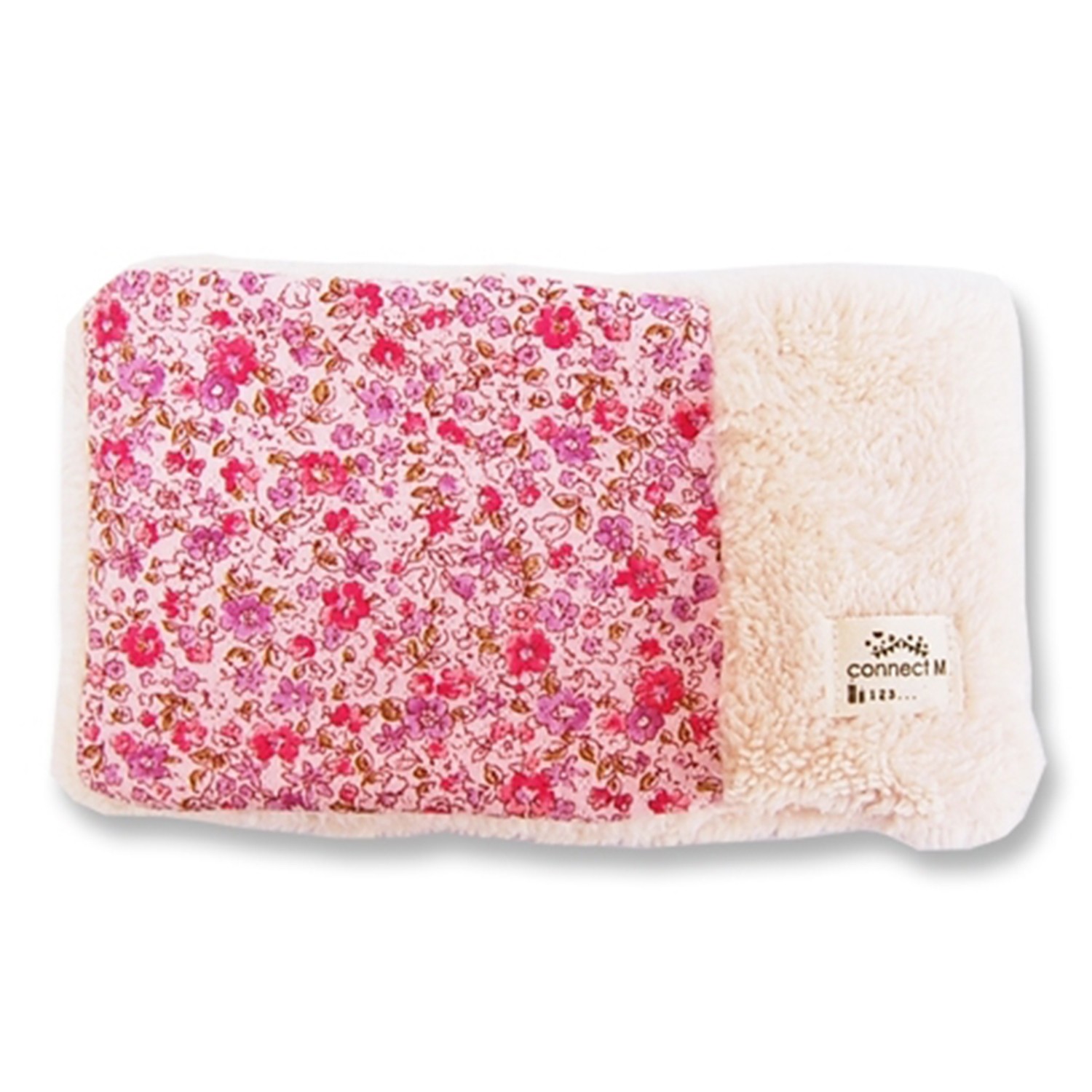 日本製刷毛脖圍-桃色小花 (M)