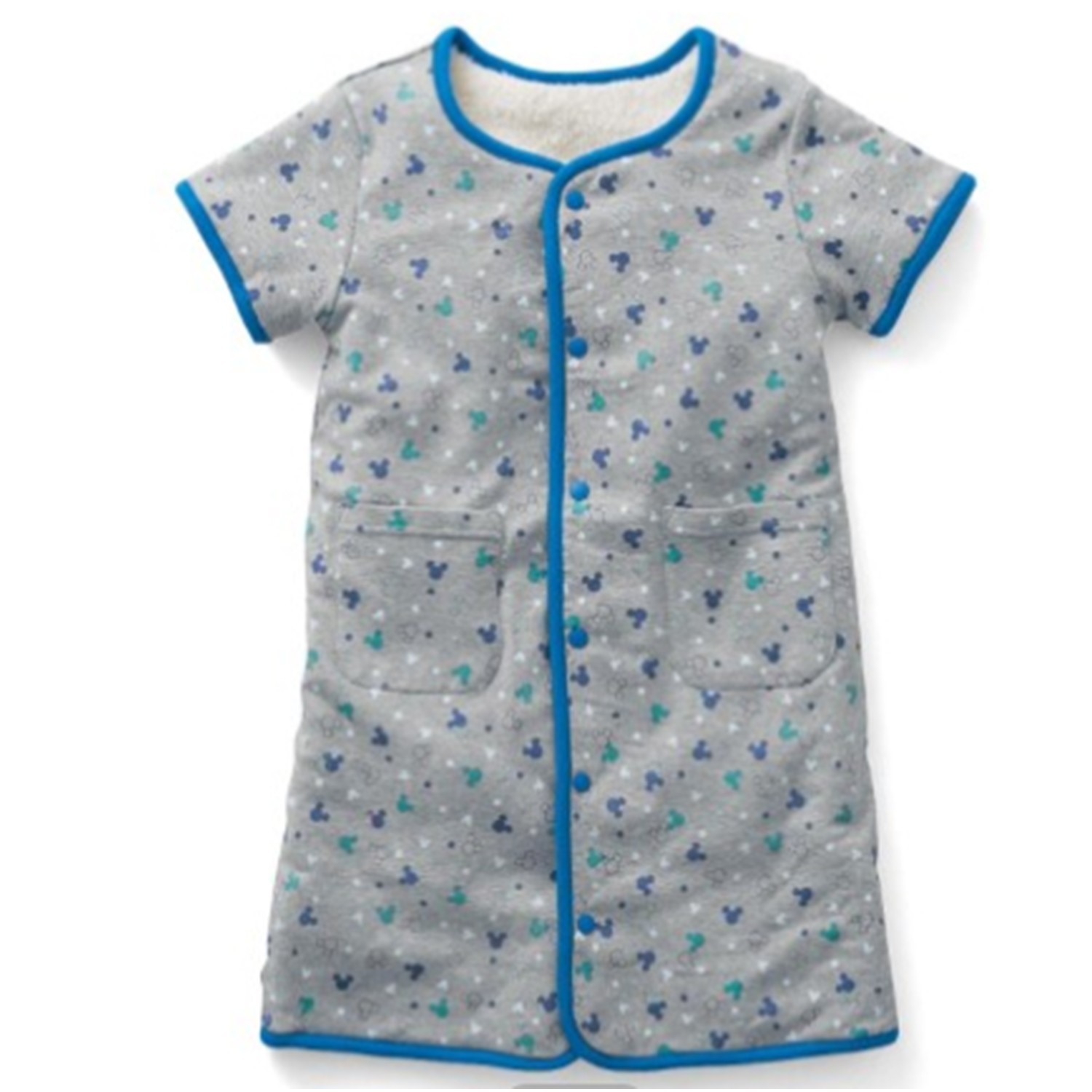 日本千趣會 迪士尼印花厚刷毛防踢被 背心 雜灰米奇 媽咪愛 Line購物