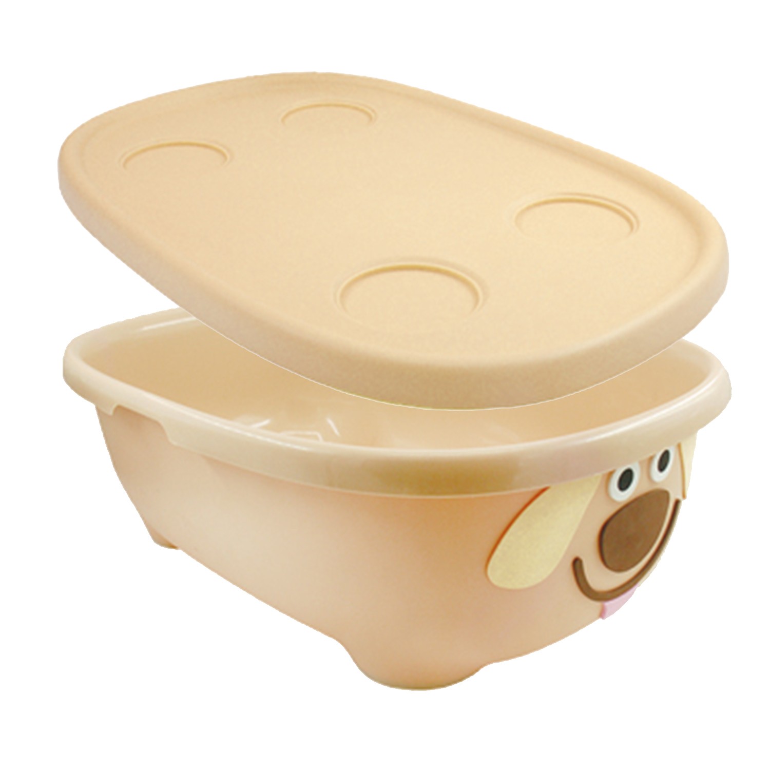 收納箱/浴盆(附蓋及浴網)-小狗-單品