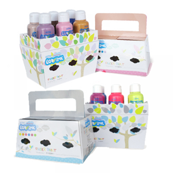 創作手指畫顏料-晶艷組+螢光組