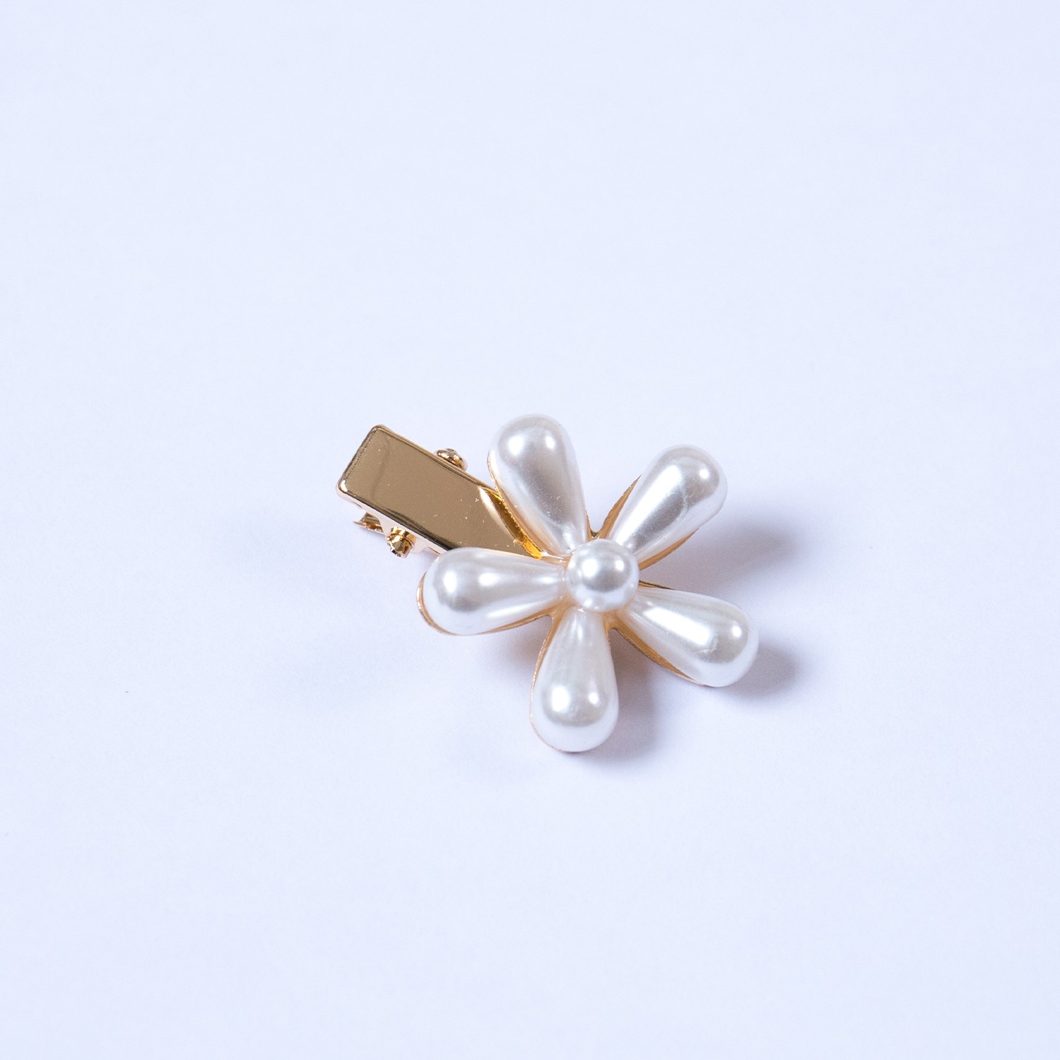 珍珠花朵鴨嘴夾-一朵