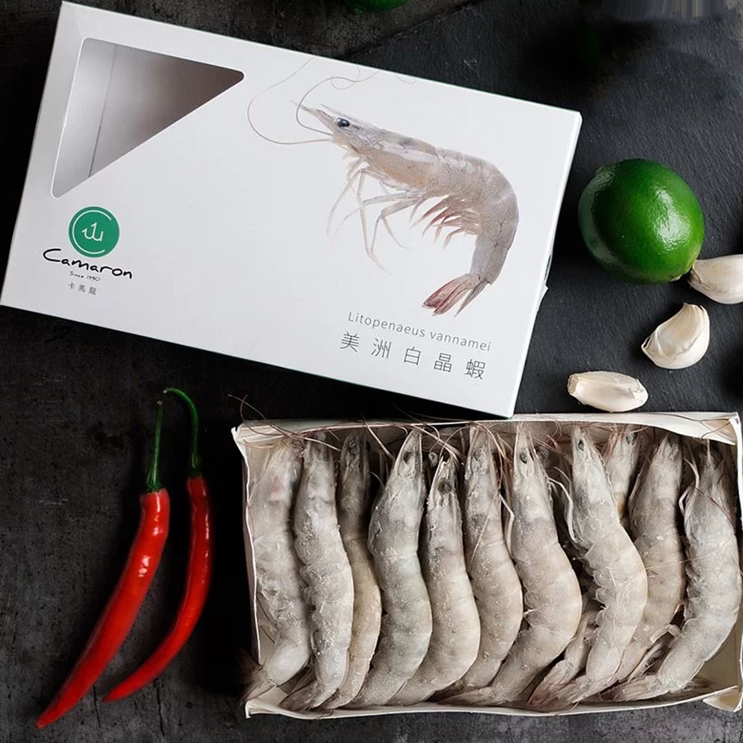 美洲白晶蝦 30/40-大 (約15-20隻)-500g/盒