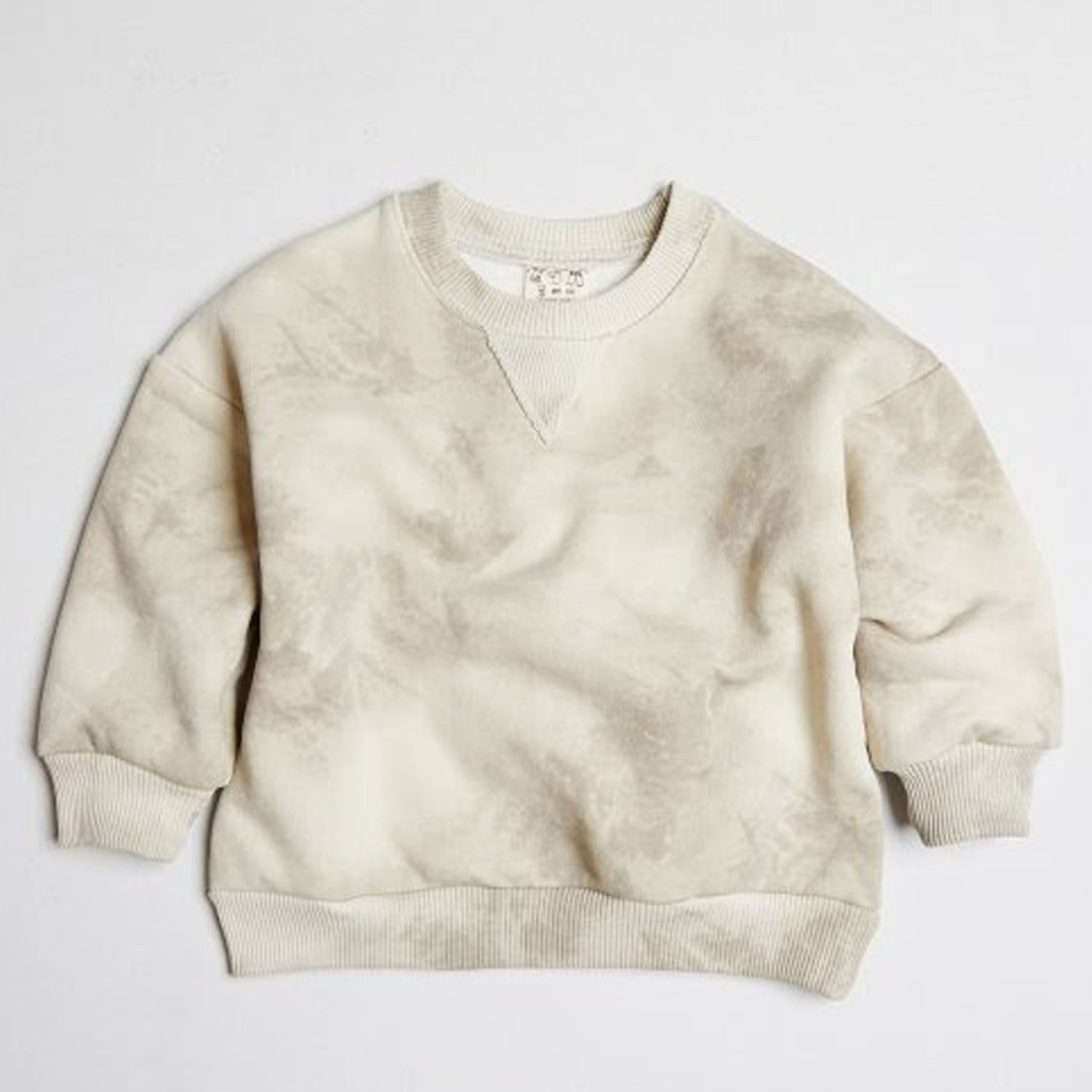 裏起毛渲染感莫代爾混紡T-杏 (5[~93cm])